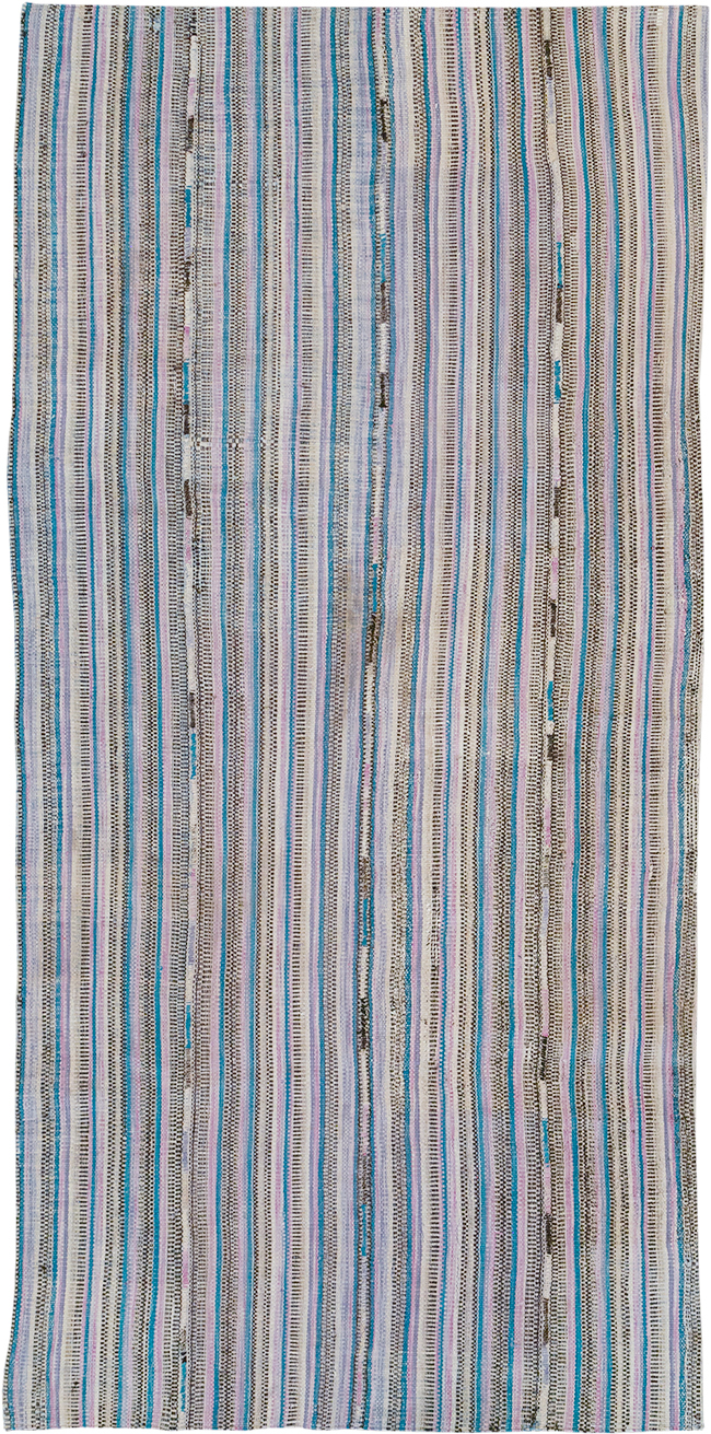 Vintage Persian Flatweave Kilim Accent Rug, No.25279 - Galerie Shabab