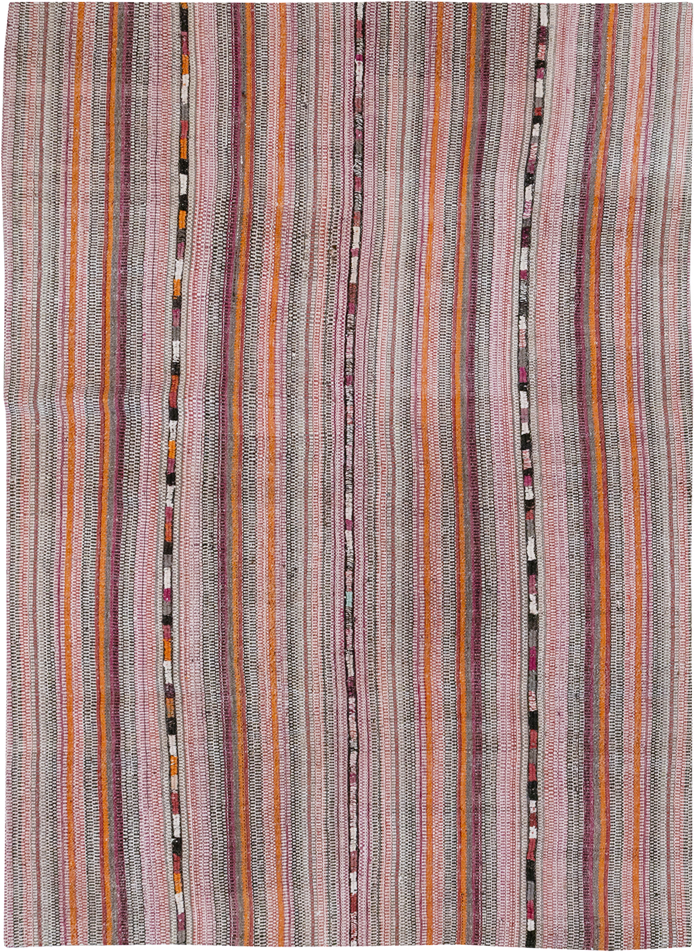 Vintage Persian Flatweave Kilim Accent Rug, No.25281 - Galerie Shabab