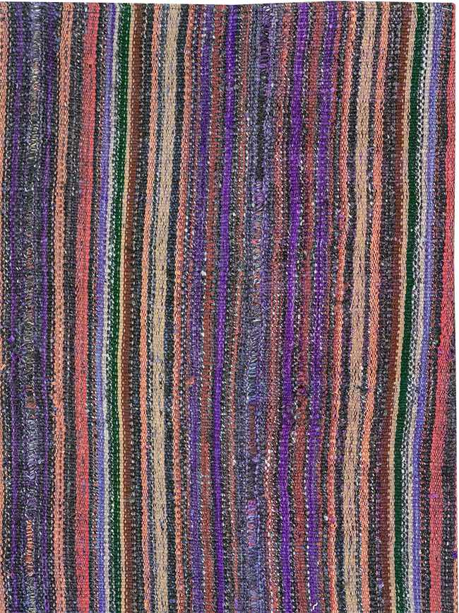 Vintage Persian Flatweave Kilim Accent Rug, No.25282 - Galerie Shabab