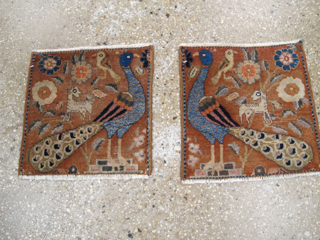 Vintage Persian Mahal Pictorial Rug (Pair: 1 of 2), No.25283 - Galerie Shabab