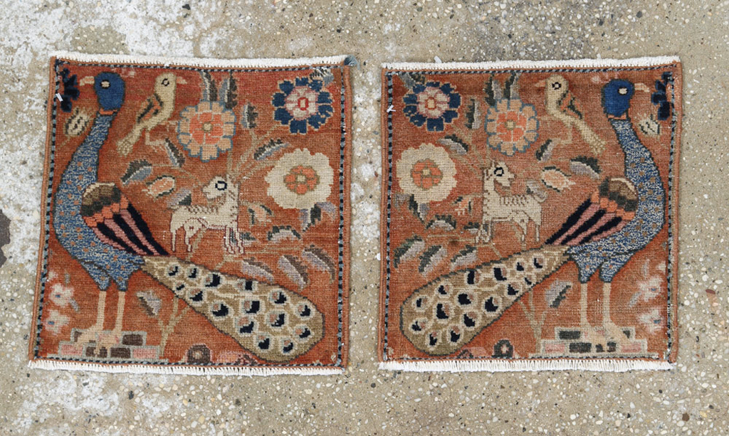Vintage Persian Mahal Pictorial Rug (Pair: 1 of 2), No.25283 - Galerie Shabab
