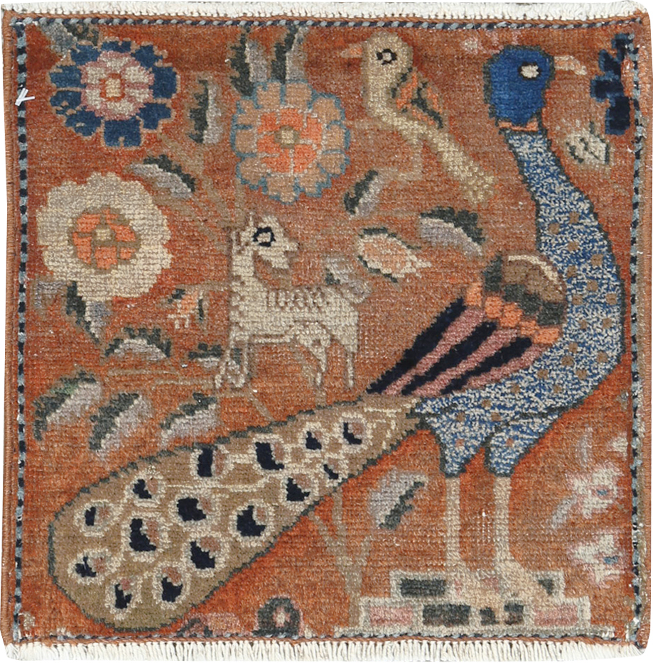 Vintage Persian Pictorial Tabriz Rug (Pair: 2 of 2), No.25284 - Galerie Shabab