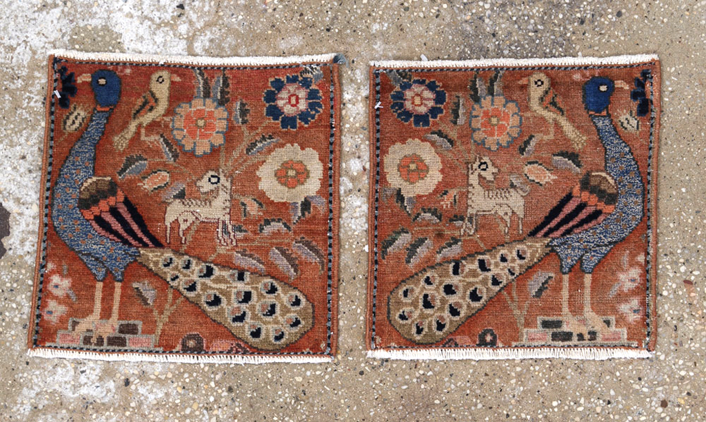 Vintage Persian Pictorial Tabriz Rug (Pair: 2 of 2), No.25284 - Galerie Shabab