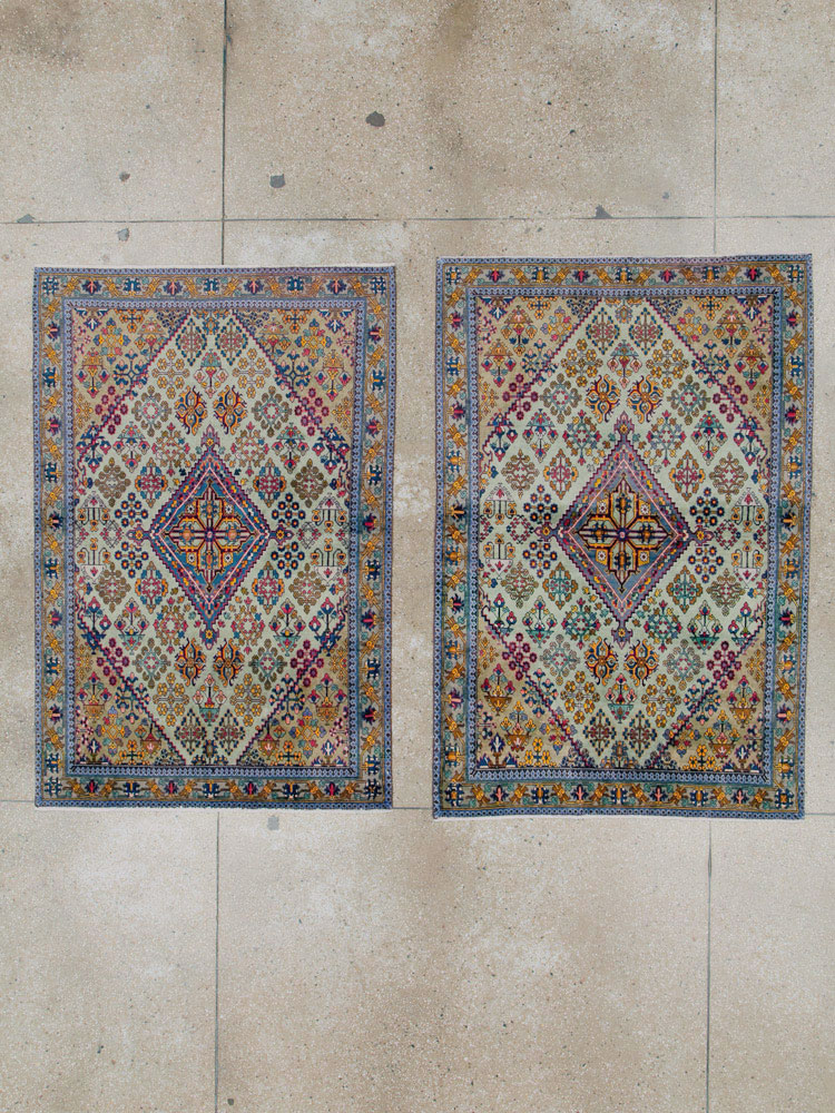 Vintage Persian Joshegan Rug (Pair: 1 of 2), No.25299 - Galerie Shabab