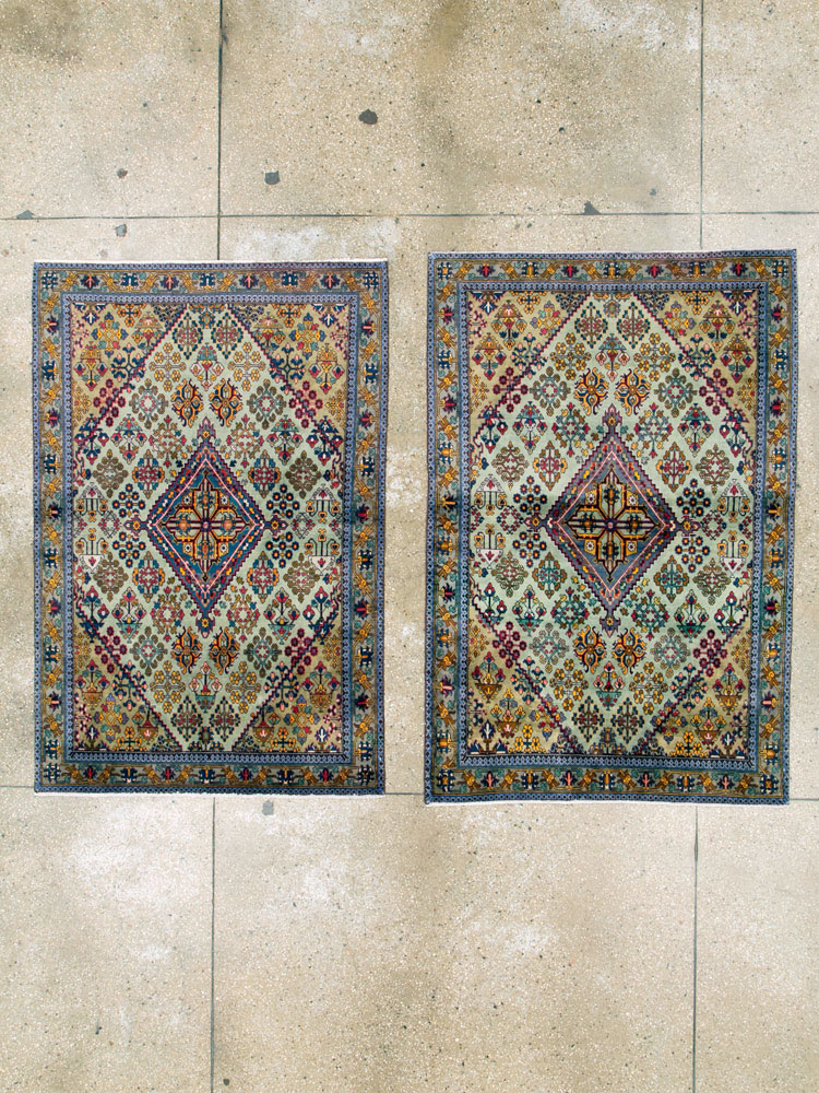 Vintage Persian Joshegan Rug (Pair: 1 of 2), No.25299 - Galerie Shabab
