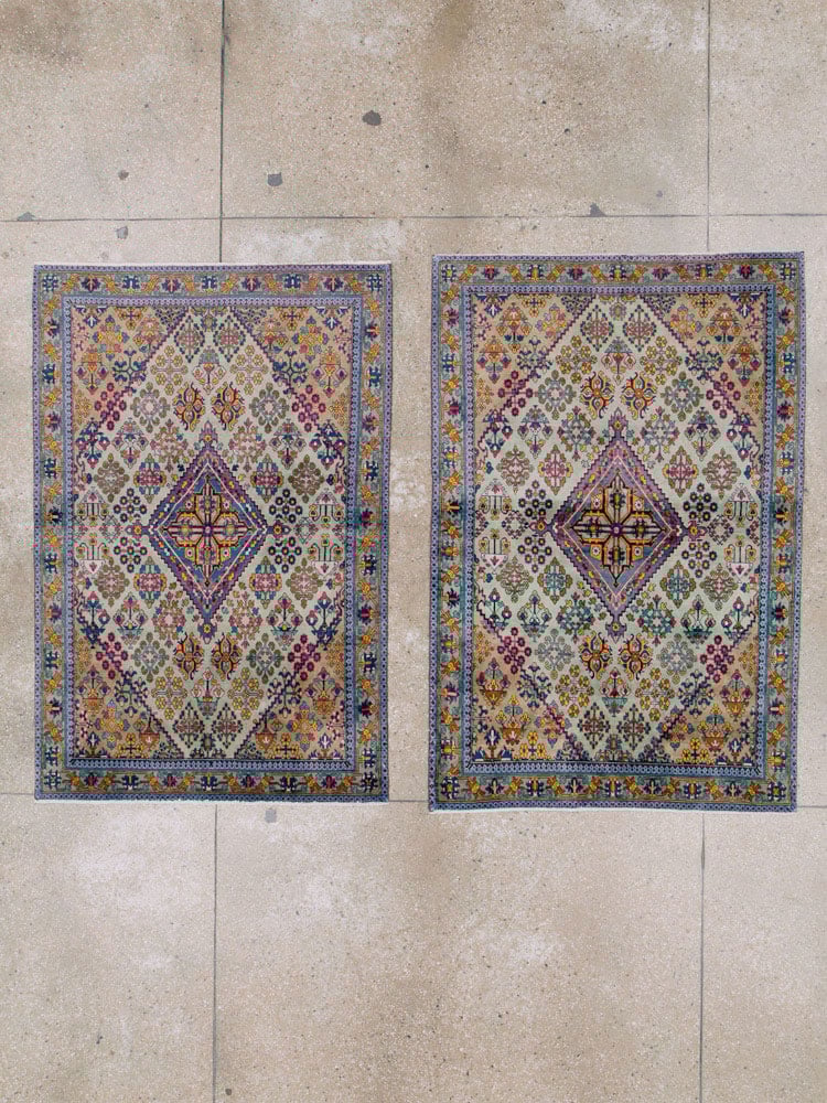 Vintage Persian Joshegan Rug (Pair: 2 of 2), No.25300 - Galerie Shabab