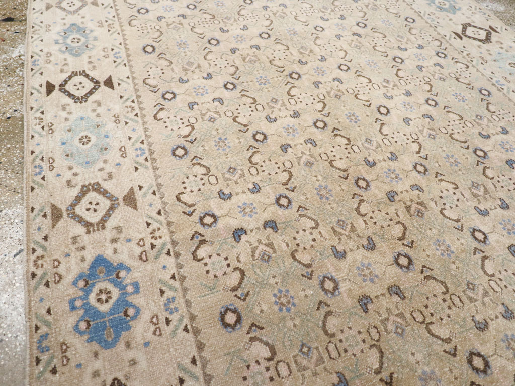 Vintage Persian Malayer Wide Gallery Runner, No.25308 - Galerie Shabab