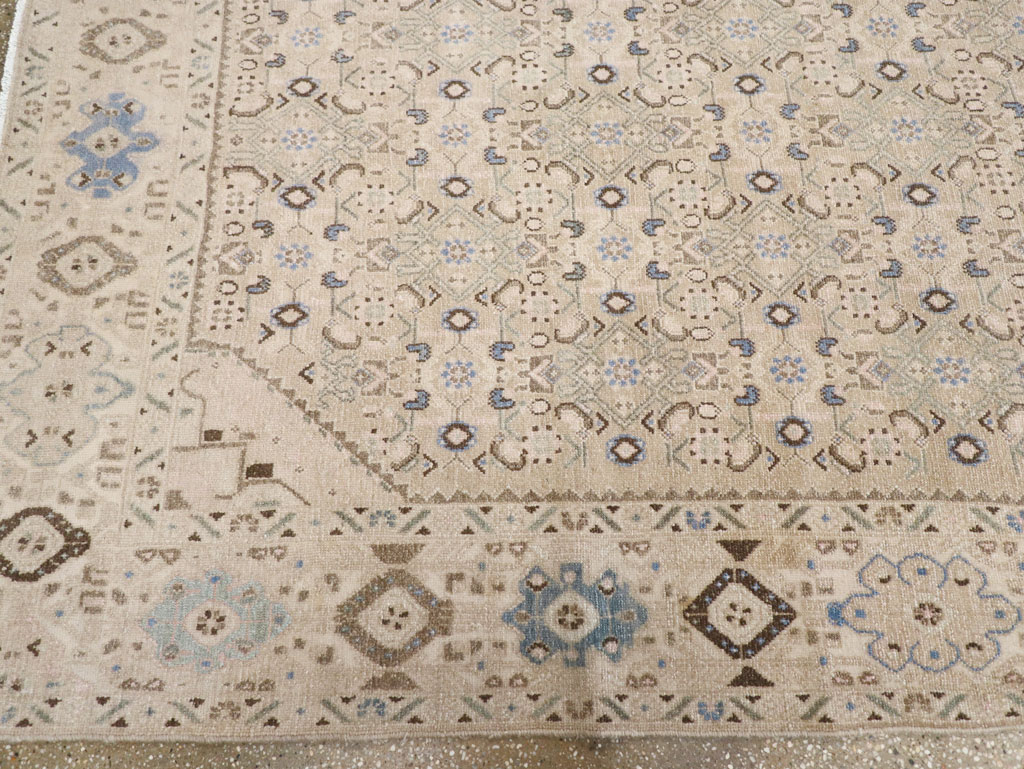 Vintage Persian Malayer Wide Gallery Runner, No.25308 - Galerie Shabab