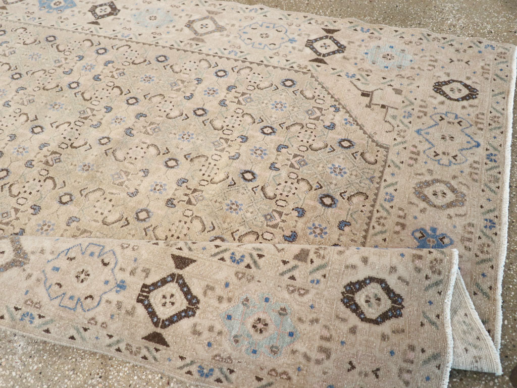 Vintage Persian Malayer Wide Gallery Runner, No.25308 - Galerie Shabab