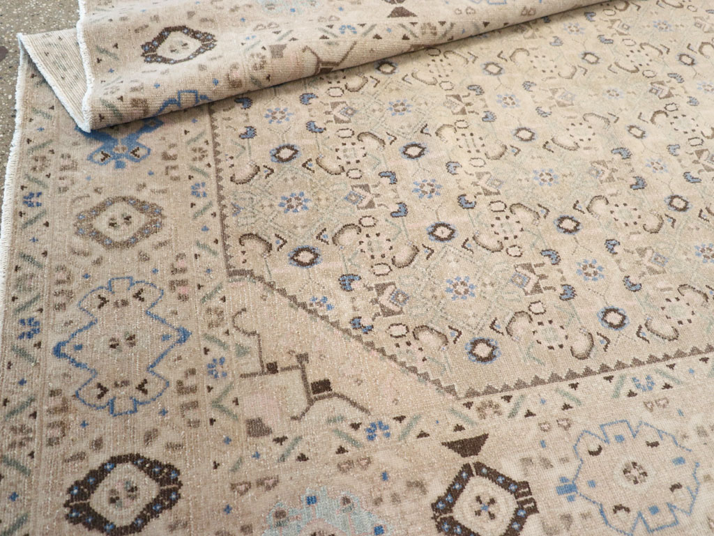 Vintage Persian Malayer Wide Gallery Runner, No.25308 - Galerie Shabab