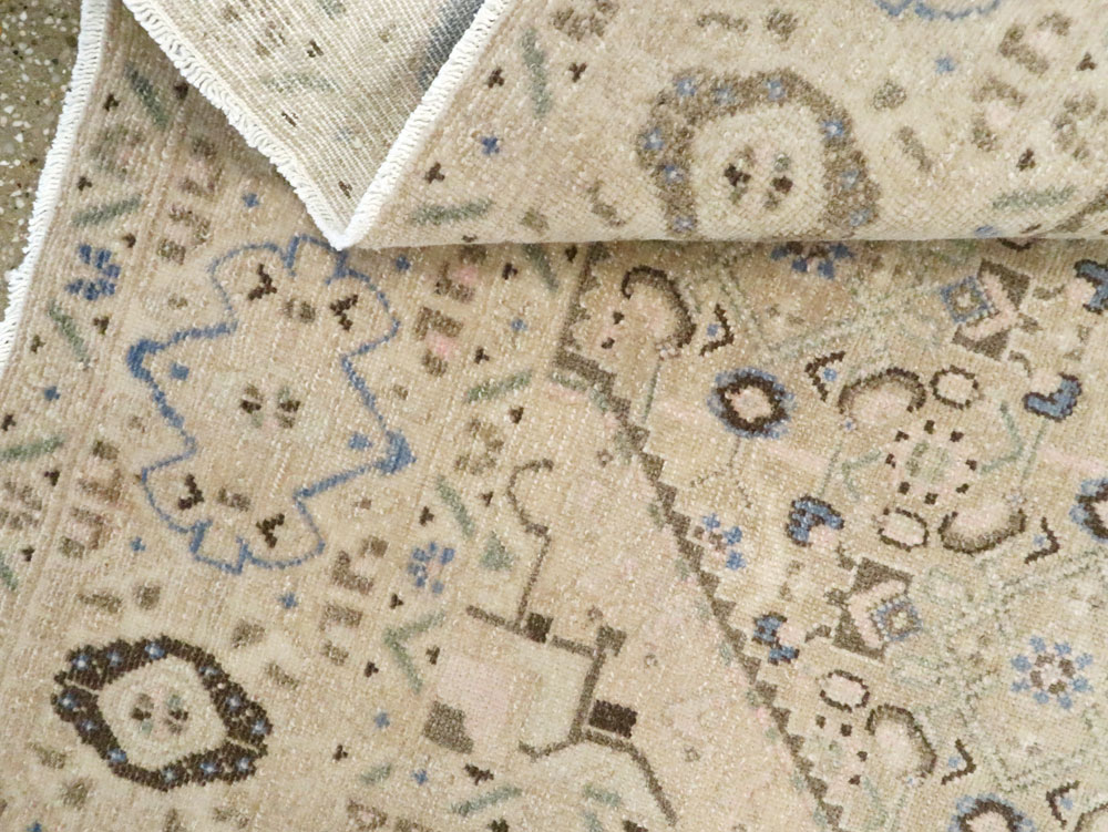 Vintage Persian Malayer Wide Gallery Runner, No.25308 - Galerie Shabab