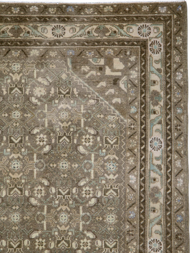 Vintage Persian Malayer Wide Gallery Runner, No.25309 - Galerie Shabab