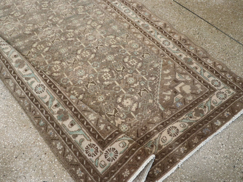 Vintage Persian Malayer Wide Gallery Runner, No.25309 - Galerie Shabab