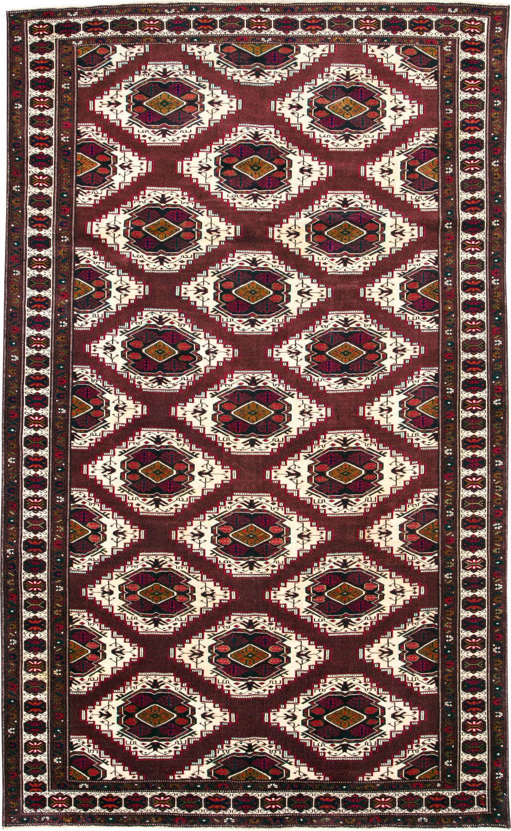 Vintage Central Asian Turkoman Carpet, No.25323 - Galerie Shabab
