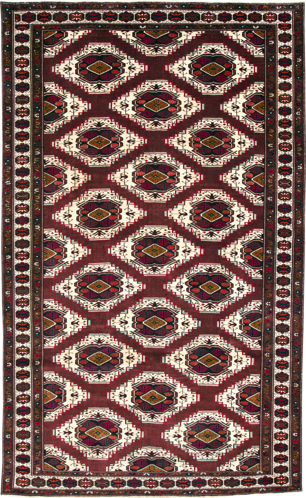 Vintage Central Asian Turkoman Carpet, No.25323 - Galerie Shabab