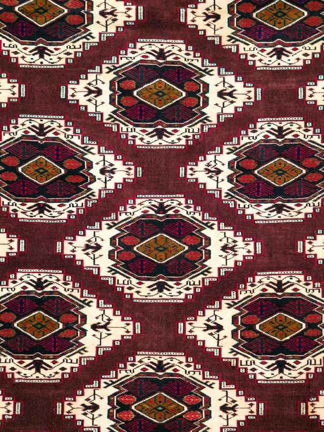 Vintage Central Asian Turkoman Carpet, No.25323 - Galerie Shabab