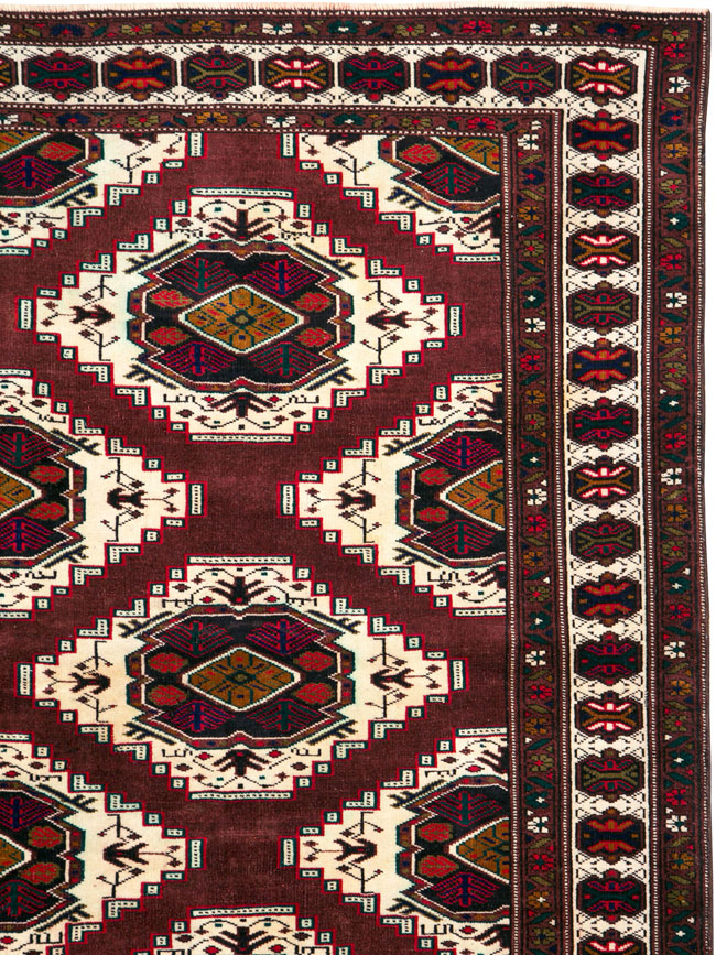 Vintage Central Asian Turkoman Carpet, No.25323 - Galerie Shabab