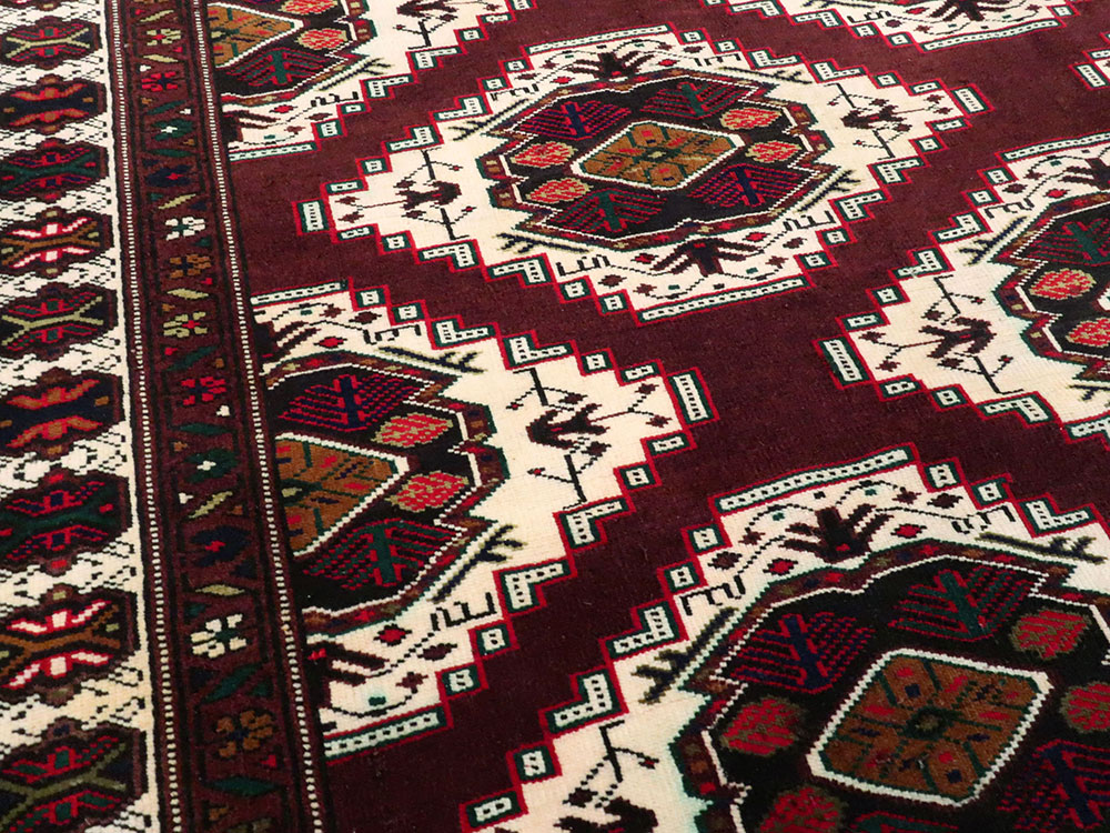 Vintage Central Asian Turkoman Carpet, No.25323 - Galerie Shabab