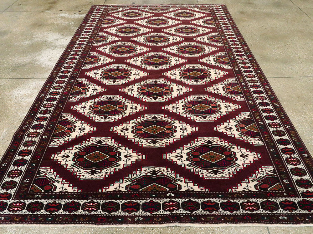 Vintage Central Asian Turkoman Carpet, No.25323 - Galerie Shabab
