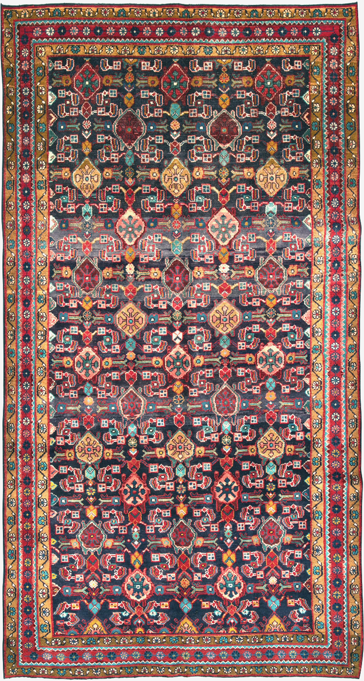 Vintage Persian Malayer Gallery Carpet, No.25347 - Galerie Shabab