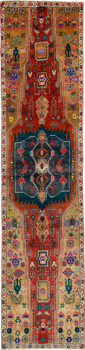 Vintage Persian Tabriz Runner, No.25348 - Galerie Shabab
