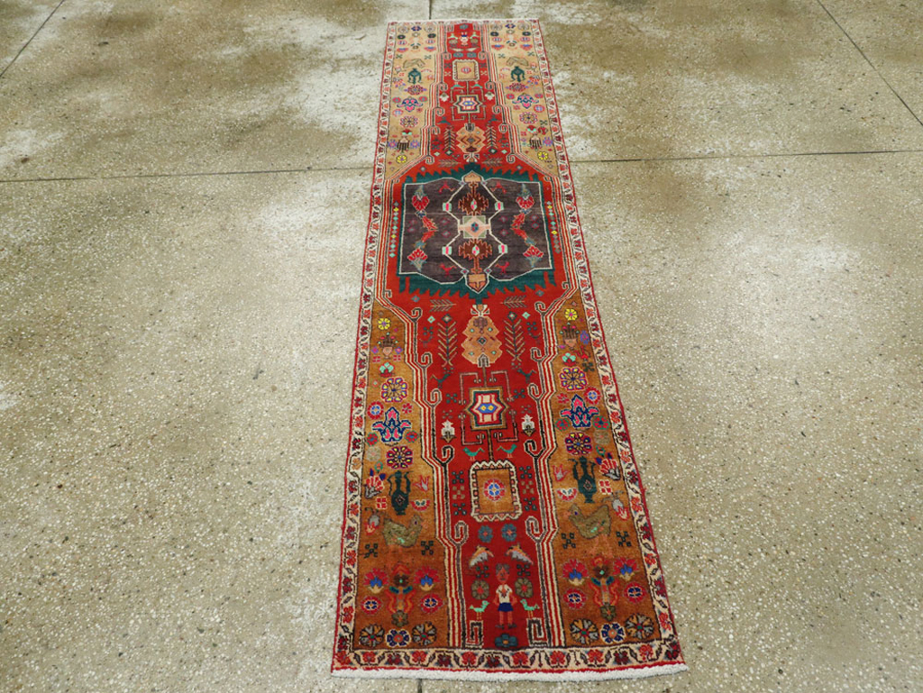 Vintage Persian Tabriz Runner, No.25348 - Galerie Shabab