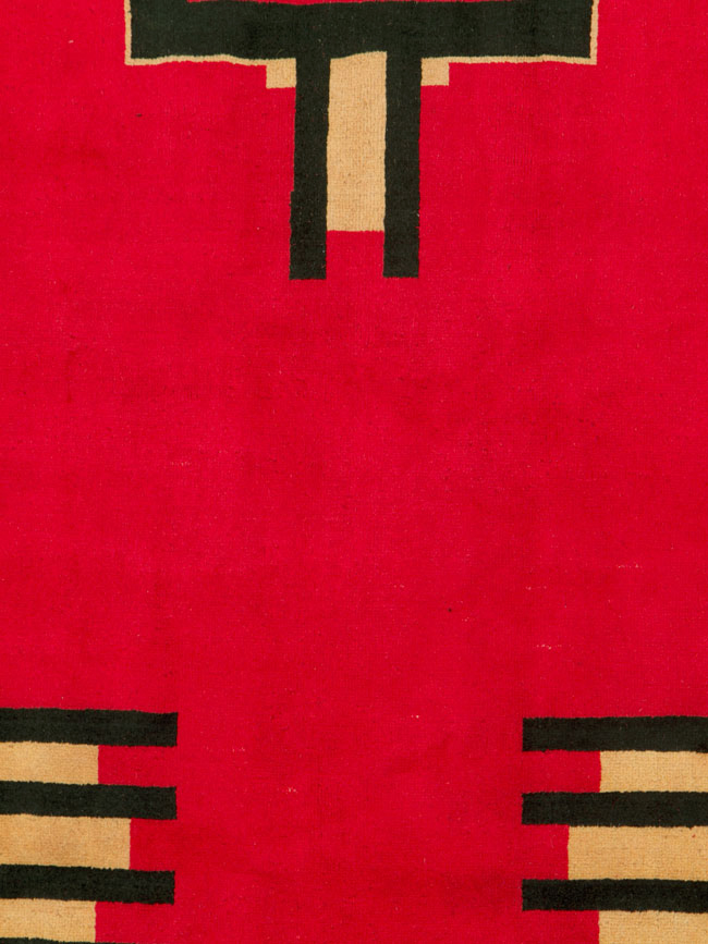 Vintage Persian Mashad Art Deco Rug Inspired By Edward McKnight Kauffer, No.25350 - Galerie Shabab