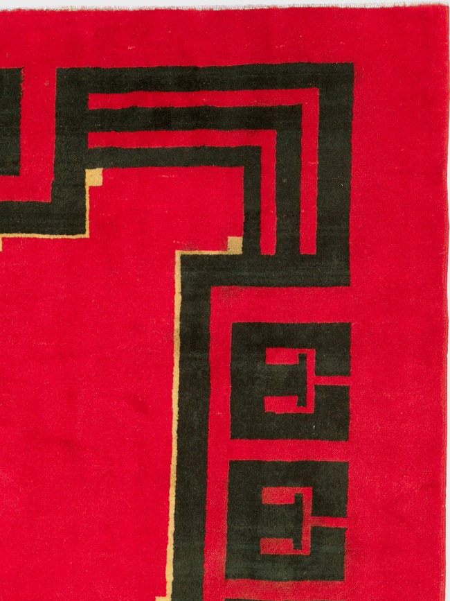 Vintage Persian Mashad Art Deco Rug Inspired By Edward McKnight Kauffer, No.25350 - Galerie Shabab
