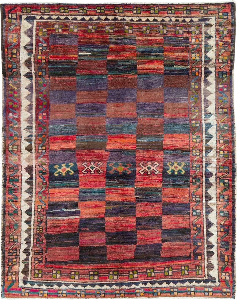 Vintage Persian Gabbeh Rug, No.25354 - Galerie Shabab