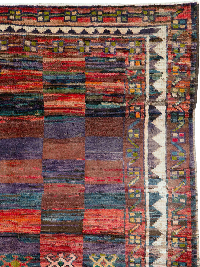 Vintage Persian Gabbeh Rug, No.25354 - Galerie Shabab
