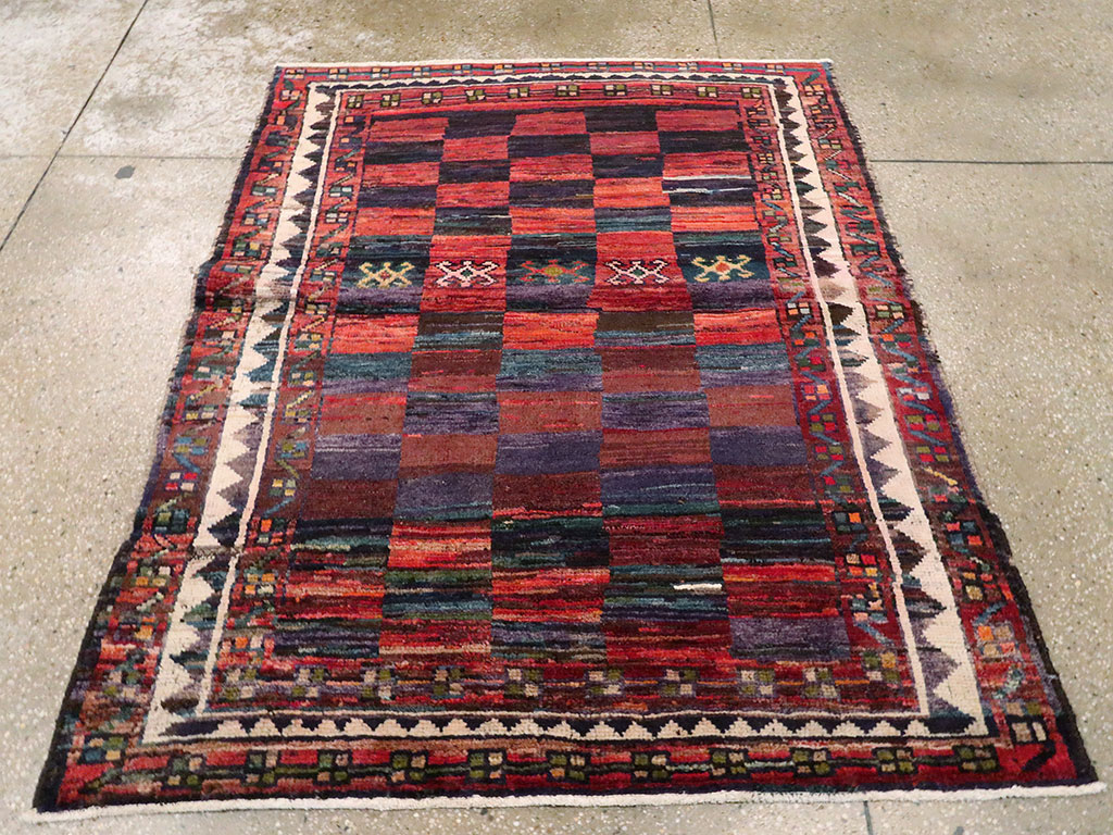 Vintage Persian Gabbeh Rug, No.25354 - Galerie Shabab