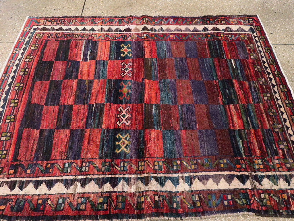 Vintage Persian Gabbeh Rug, No.25354 - Galerie Shabab