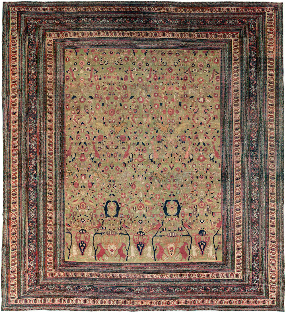 Antique Persian Dorokhsh Carpet, No.25355 - Galerie Shabab