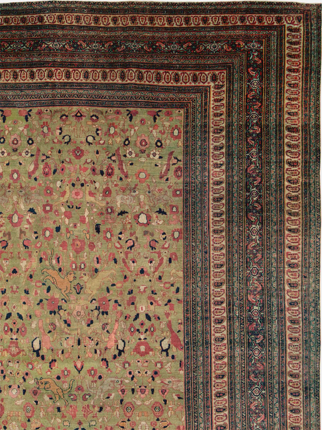 Antique Persian Dorokhsh Carpet, No.25355 - Galerie Shabab