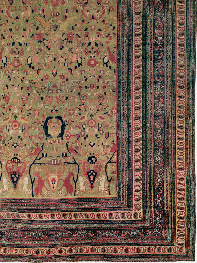 Antique Persian Dorokhsh Carpet, No.25355 - Galerie Shabab