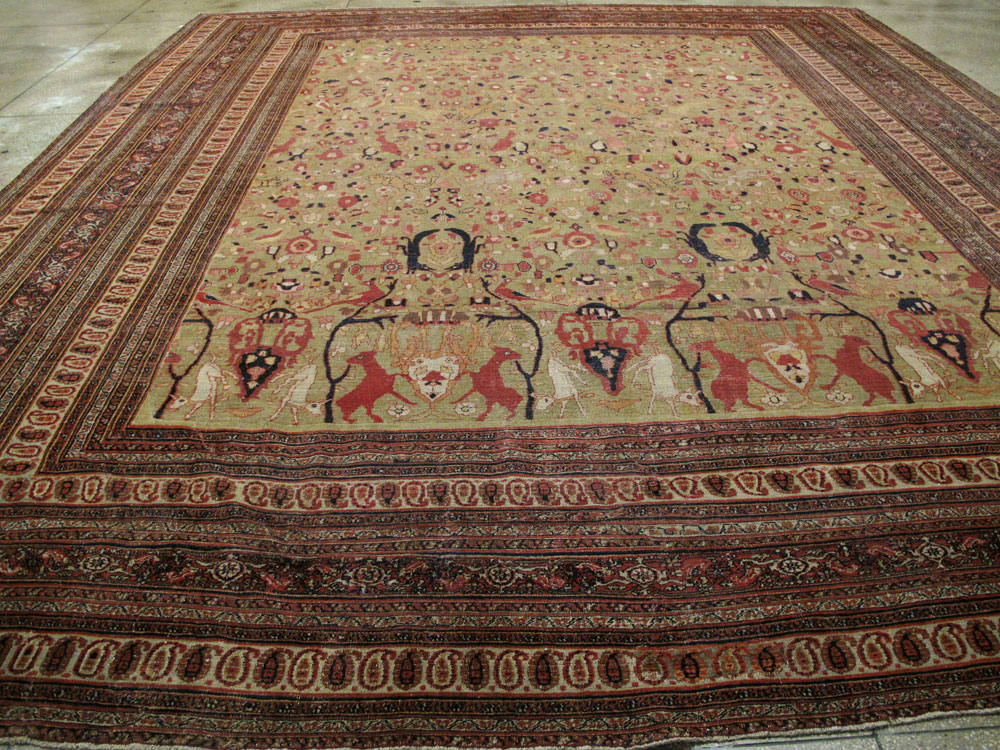 Antique Persian Dorokhsh Carpet, No.25355 - Galerie Shabab