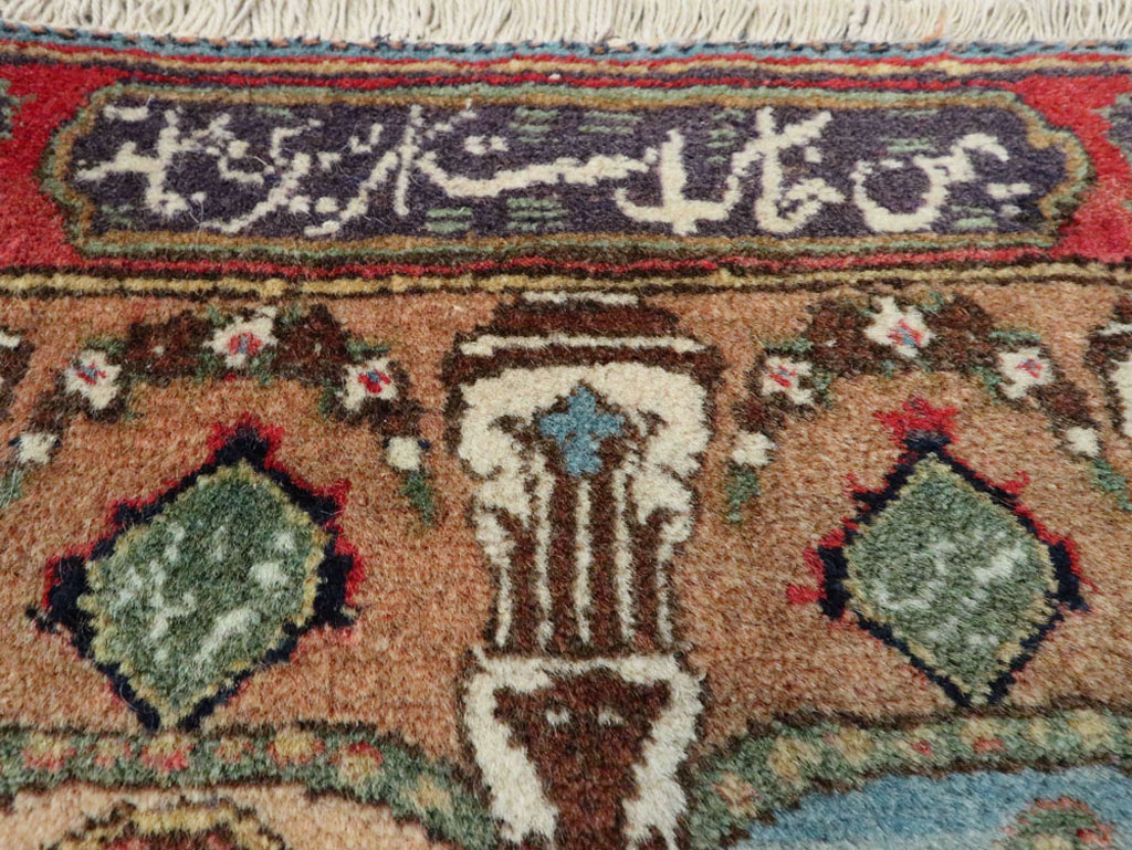 Vintage Persian Tabriz Pictorial Rug, No.25358 - Galerie Shabab