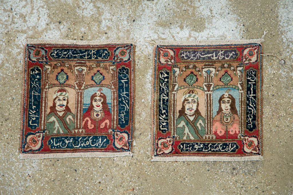 Vintage Persian Tabriz Pictorial Rug, No.25358 - Galerie Shabab