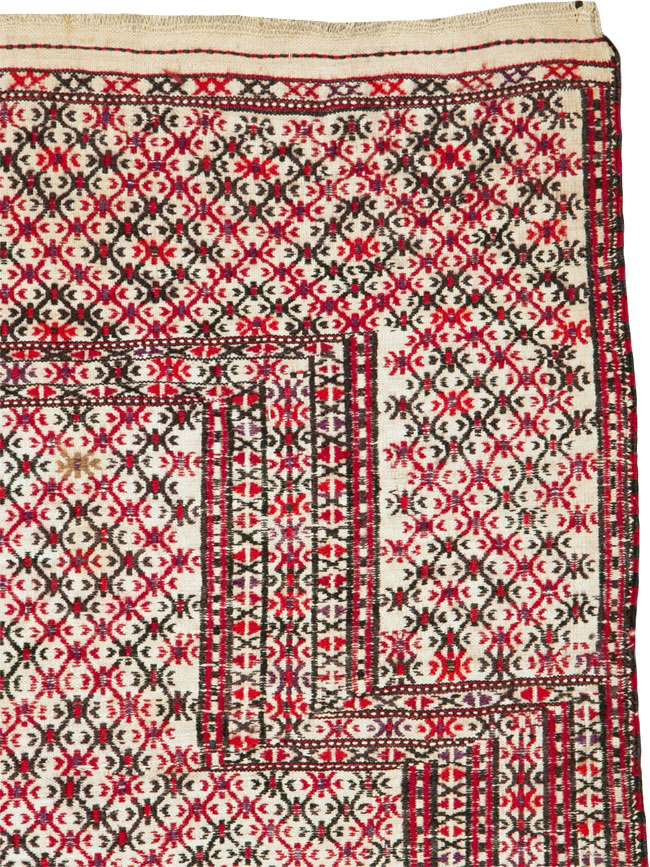 Antique Central Asian Turkoman Flatweave Kilim, No.25369 - Galerie Shabab