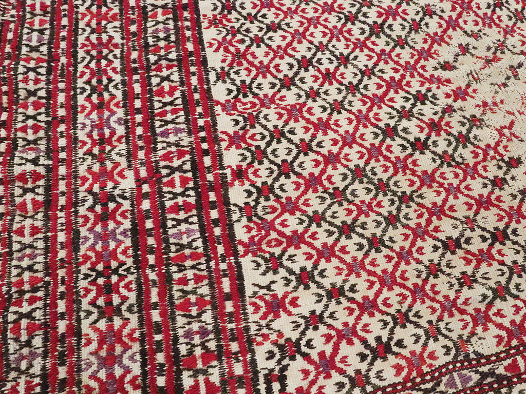 Antique Central Asian Turkoman Flatweave Kilim, No.25369 - Galerie Shabab