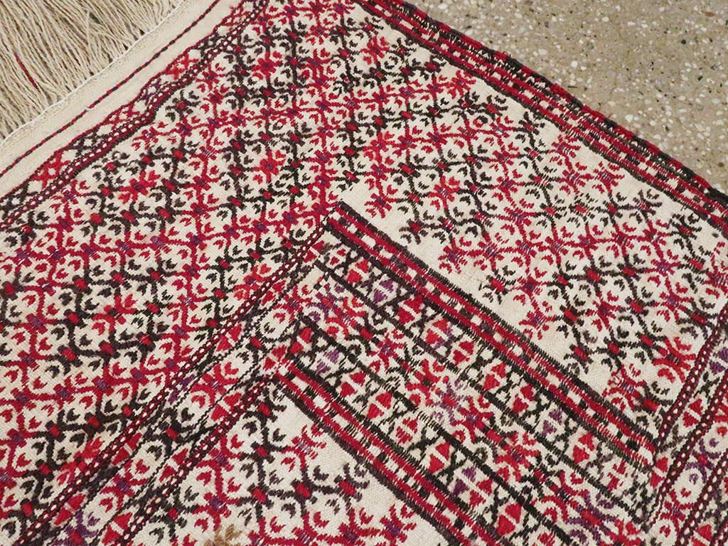 Antique Central Asian Turkoman Flatweave Kilim, No.25369 - Galerie Shabab