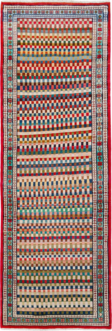 Vintage Persian Hamadan Runner, No.25375 - Galerie Shabab