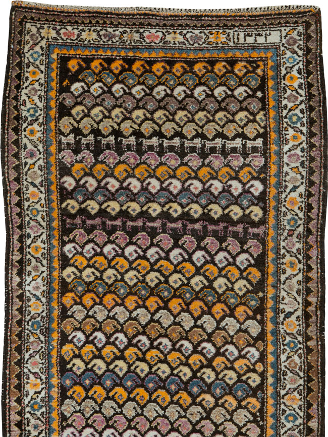 Antique Persian Malayer Pictorial Runner, No.25387 - Galerie Shabab