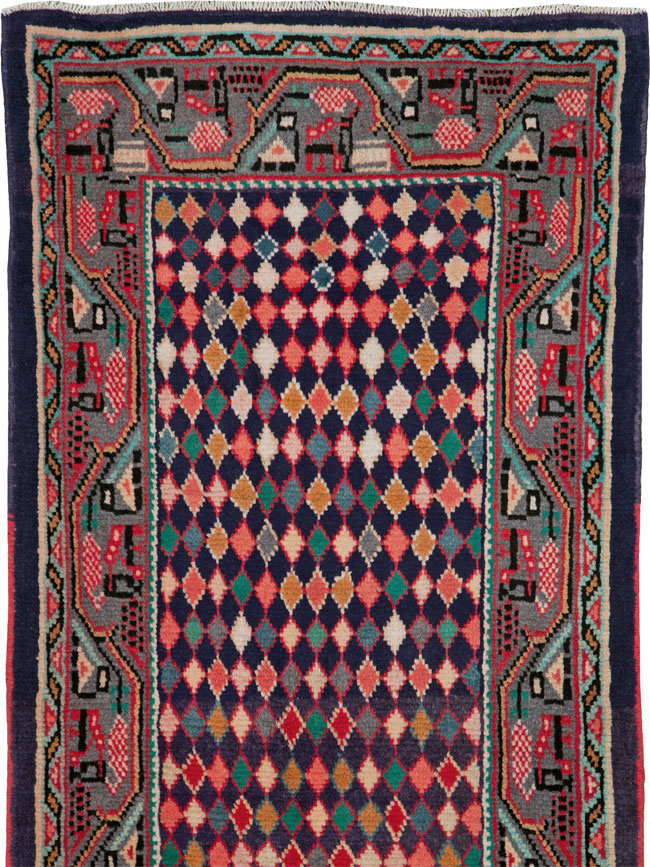 Vintage Persian Mahal Runner, No.25403 - Galerie Shabab