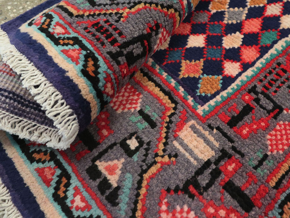 Vintage Persian Mahal Runner, No.25403 - Galerie Shabab