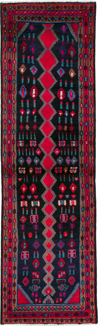 Vintage Persian Hamadan Runner, No.25404 - Galerie Shabab