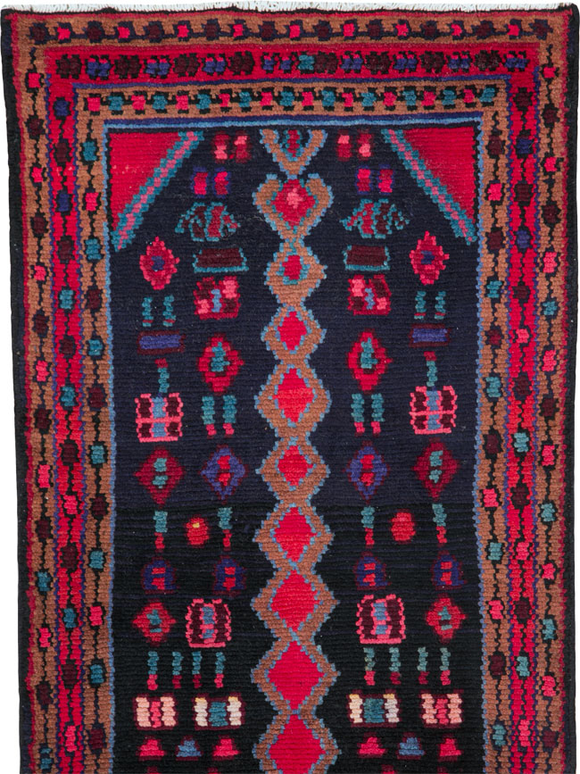 Vintage Persian Hamadan Runner, No.25404 - Galerie Shabab