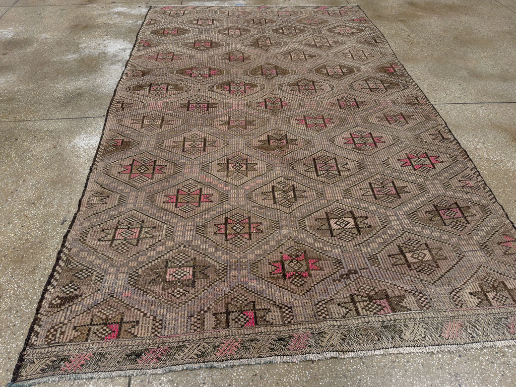 Vintage Turkish Flatweave Kilim Accent Rug, No.25412 - Galerie Shabab