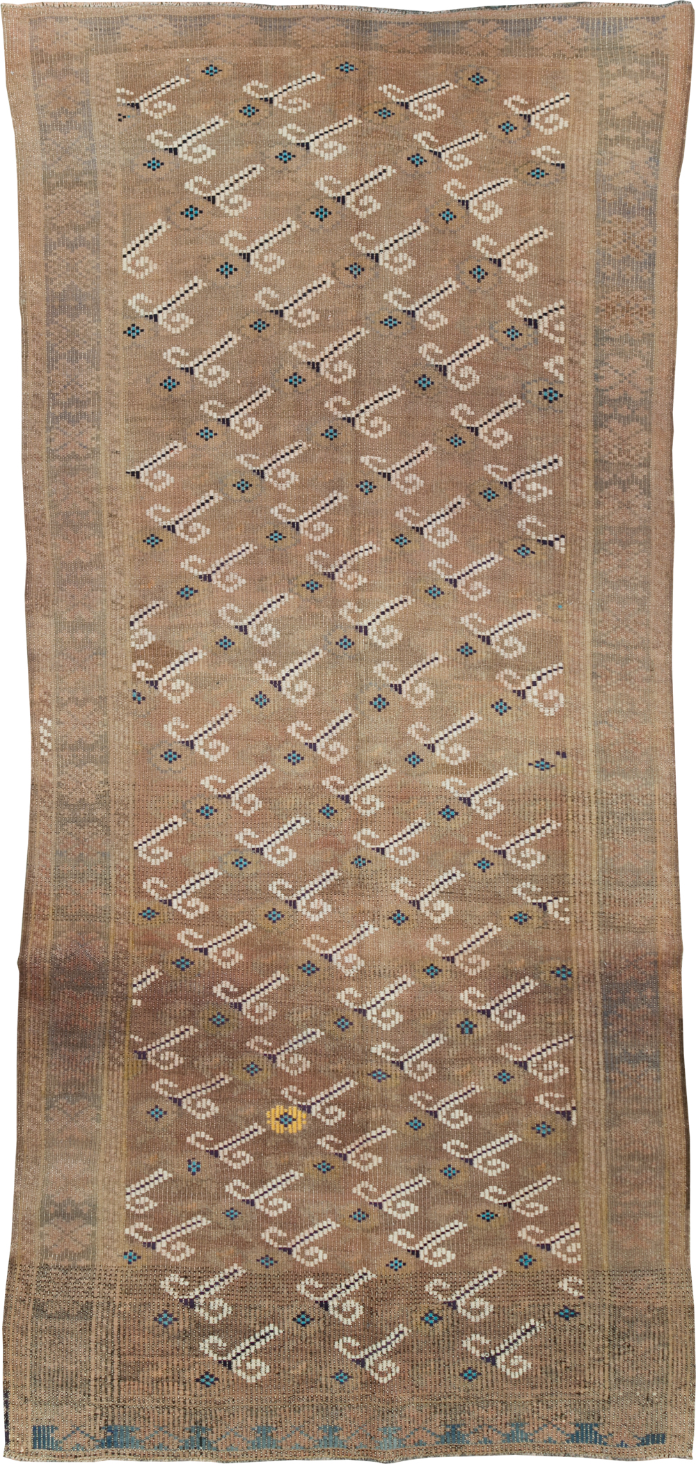 Vintage Turkish Flatweave Kilim Gallery Rug, No.25418 - Galerie Shabab