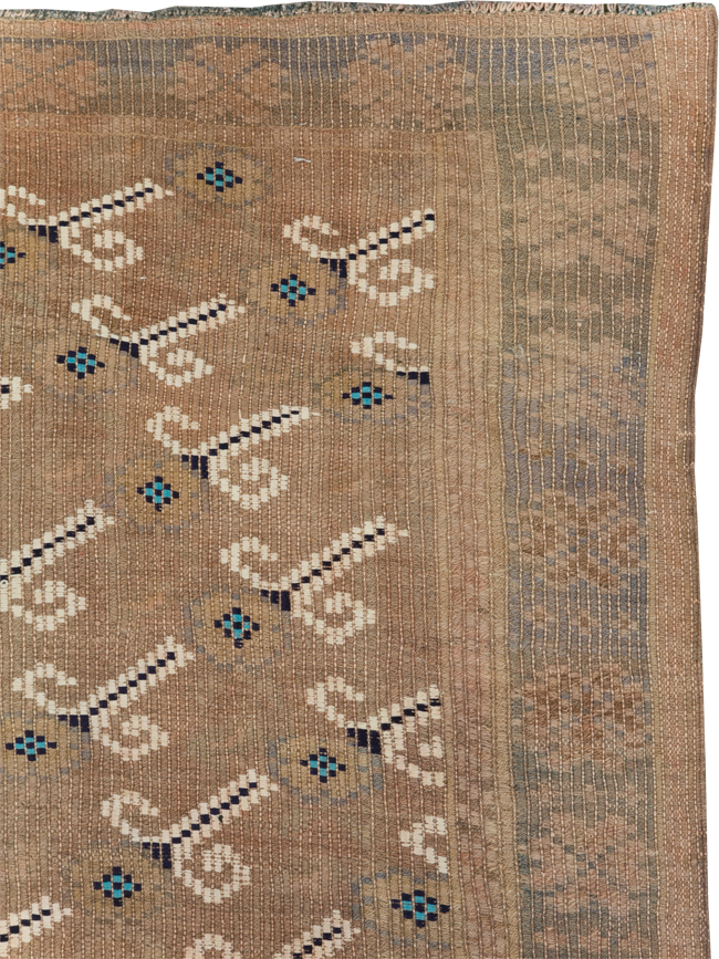 Vintage Turkish Flatweave Kilim Gallery Rug, No.25418 - Galerie Shabab